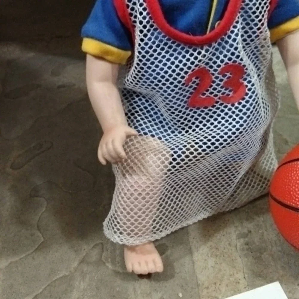 Danny by Elke Hutchens Porcelain‎ Doll Little Boy Basketball Player Original Box